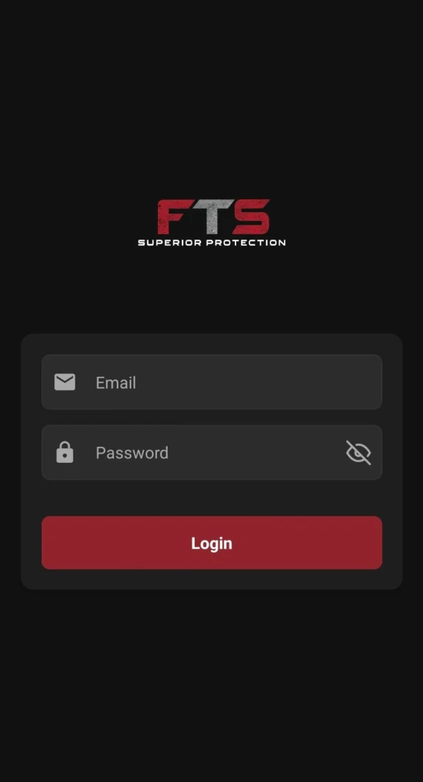App de Federal Tactics: pantalla de ingreso